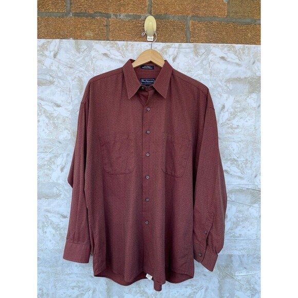 BURBERRYS OF LONDON VINTAGE FRONT BUTTON SHIRT SIZE LARGE - Picture 2 of 10